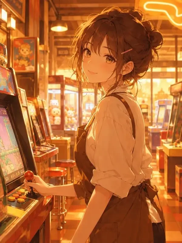 星光街机厅封面插画，游戏改动漫作品